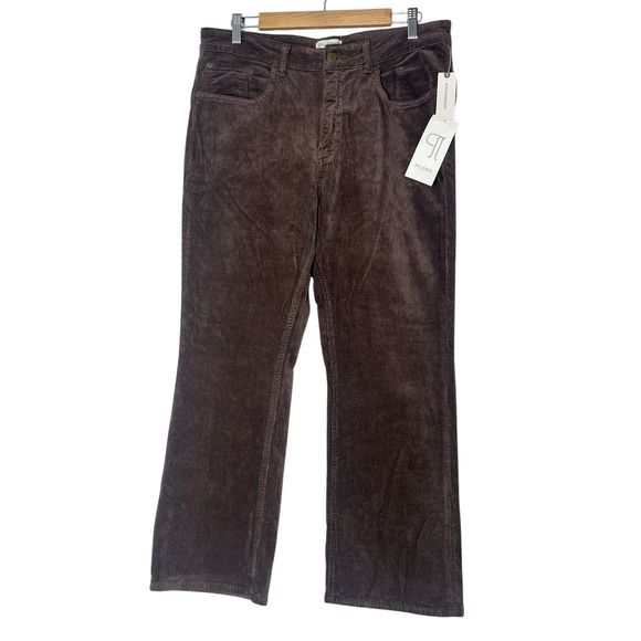 New Pilcro Anthropologie Corduroy Jeans Women Size‎ 33 Brown The YaYa High Rise - Picture 3 of 13